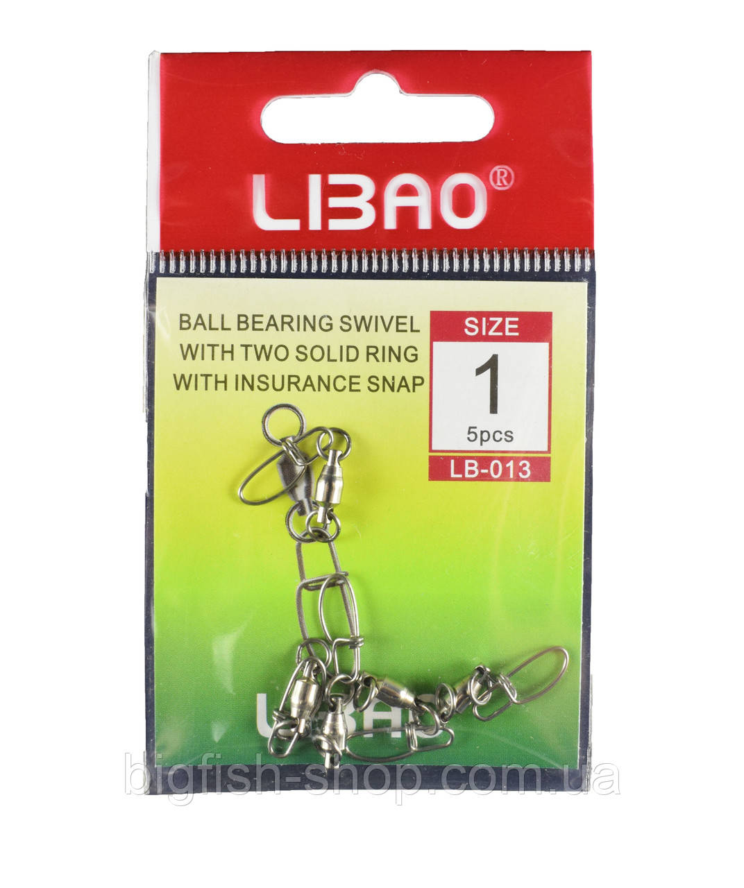 Вертлюжки із застібками Libao No 1