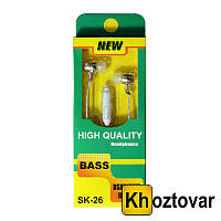 Вакуумные наушники вкладыши High Quality Bass SK-26