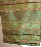 Комплект панельних фіранок Firanka Рельєф 4шт карниз 180см зелений з бежевим (22_9п), фото 4