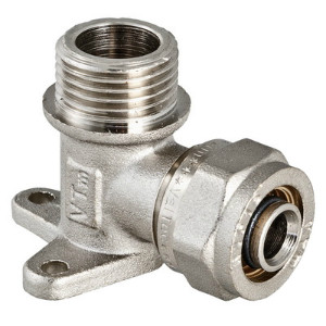 Водорозетка обтискна Valtec 16х1/2" з зовнішньою різьбою (косинець з кріпленням)