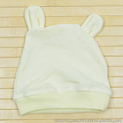 Шапочка з вушками для новонародженого (жовта)