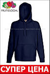 Худі чоловіча синя кофта з капюшоном легка (глибокий темно-синій) Lightweight hooded sweat Fruit of the Loom,2XL 50, фото 7