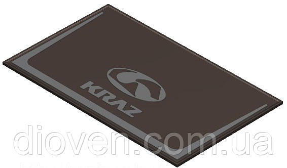 Бризк-колеса задн. КРАЗ крила нижній (гумовий) 400х650mm емблема (Арт. 6505-8403276-01)