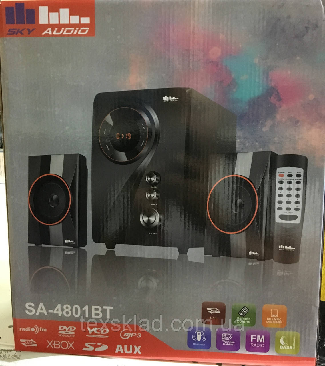 Музичний центр 2.1 Sky Audio SA-4801BT (USB//Bluetooth/FM-радіо)