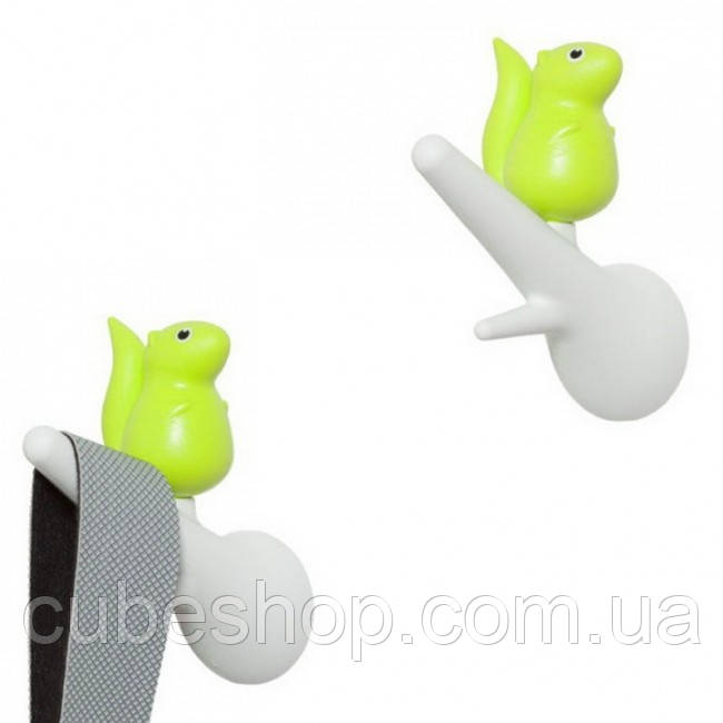 Гачки настінні Hook Squirrel Qualy (зелений-білий)