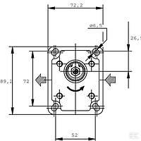 Шестеренчатый (шестерной) гидравлический насос серия POLARIS PLP101S081E1 Pump PLP 10.1 -S0 81-E1 LBB/BA