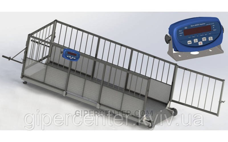 Ваги для індивідуального зважування USB 4BDU-600X, НПВ: 600 кг, 800х2000 мм БЮДЖЕТ