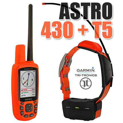 GPS-навігатор Garmin Astro 430 з нашийником T5, фото 1