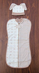 Пелюшка-кокон + шапочка "Стиляжка"