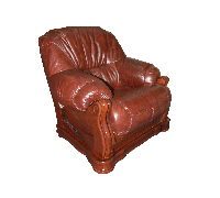 Классическое кожаное кресло "Барон 4090" (102 см)