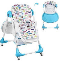 Дитячий стільчик для годування Bambi Блакитний (M 3234-3) з регулюванням столика