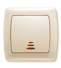 Вмикач VIKO Carmen одинарний внутрішній з підсвіткою кремовий 90562019-UA1