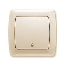 Вмикач VIKO Carmen одинарний внутрішній прохідний кремовий 90562004-UA1