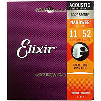 Струны Elixir 11027 Nanoweb Bronze 11-52