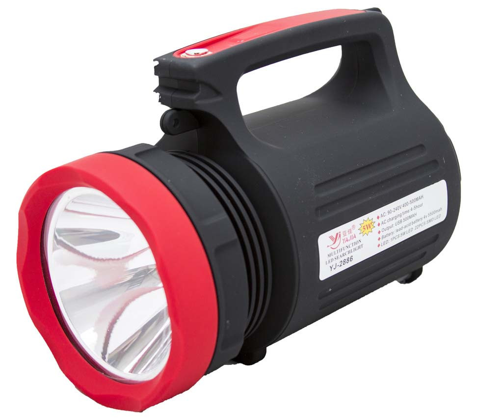 Ліхтар переносний Yajia YJ-2886 5W+22SMD-LED (power bank, акум.5500mAh, кабель 220V) 19.3см