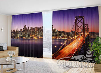 Фото Штори "Міст заході в Каліфорнії" - Будь-який розмір, читаємо опис!