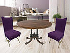 Чохли для меблів MILANO стільці жатка без оборки 6 шт фіолетові, фото 2