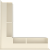 Решітка люфт кутова (біла, кремова, чорна, графітова) NS 90, фото 3