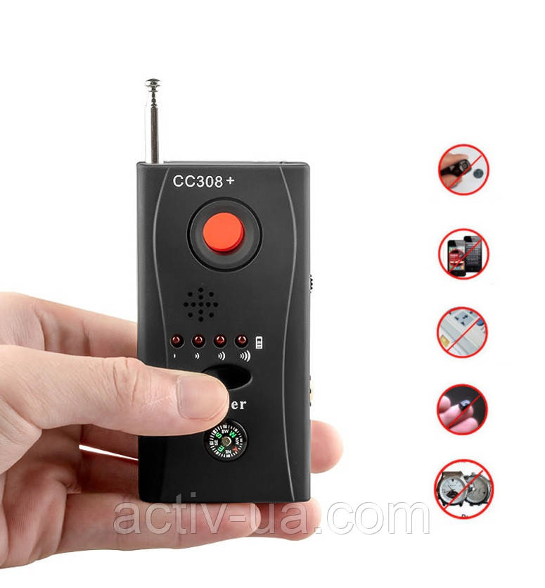 Детектор підслуховуючих пристроїв CC308+ (прихованих відеокамер, мобільних телефонів, GPS трекерів)