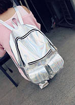 Шкільний великий голографічний рюкзак, фото 2