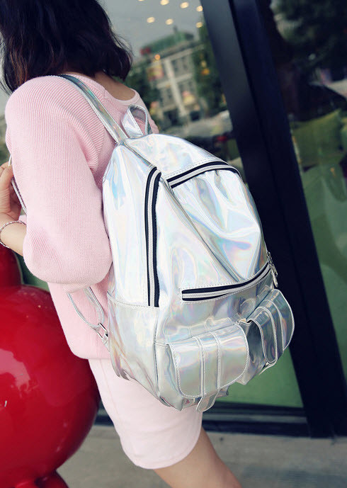 Шкільний великий голографічний рюкзак