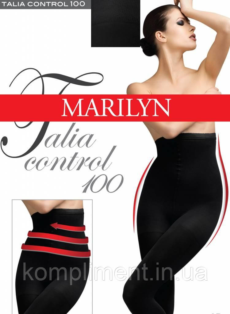 Щільні завищені колготки з сильною утяжкою Marilyn Talia control 100 den