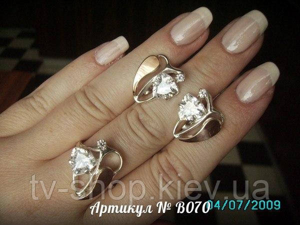 Кольцо + серьги, B070, р. 18, фото 1
