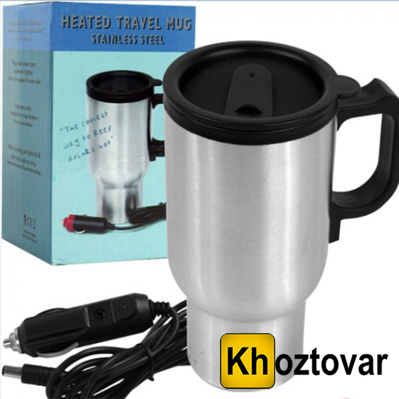 Термокухоль з підігріванням Heated Travel Mug (Stainless Steel) <unk> Кухоль з підігрівом від прикурювача, фото 1