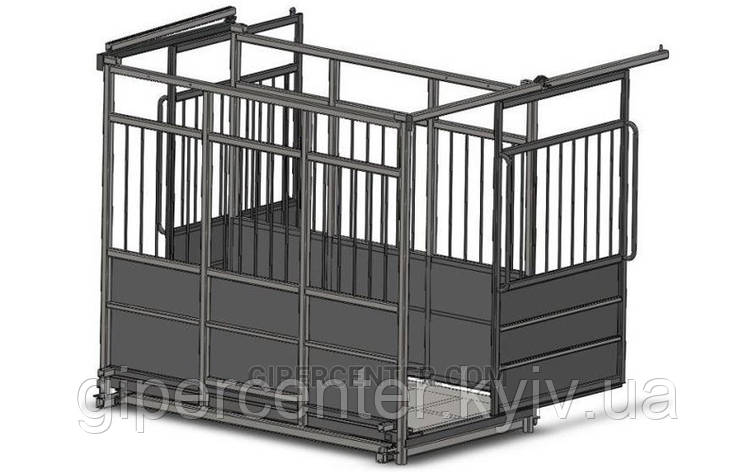 Ваги для КРС з розсувними дверима 4BDU-1500X-Р, НПВ: 1500 кг, 1250х1500х1600 мм ПРАКТИЧНІ, фото 1