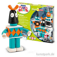 Подарунковий набір Фімо Fimo KIDS "Робот", з особливо м'якої глини для дітей (Глина+стек+інструкція) (Німеччина)