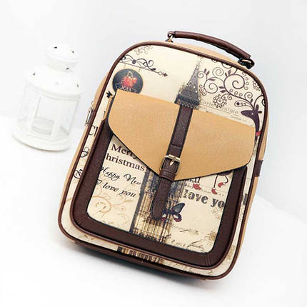 Класичний стильний рюкзак ретростилю, фото 2