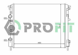 Радіатор охолодження Dacia Logan (+AC) Profit