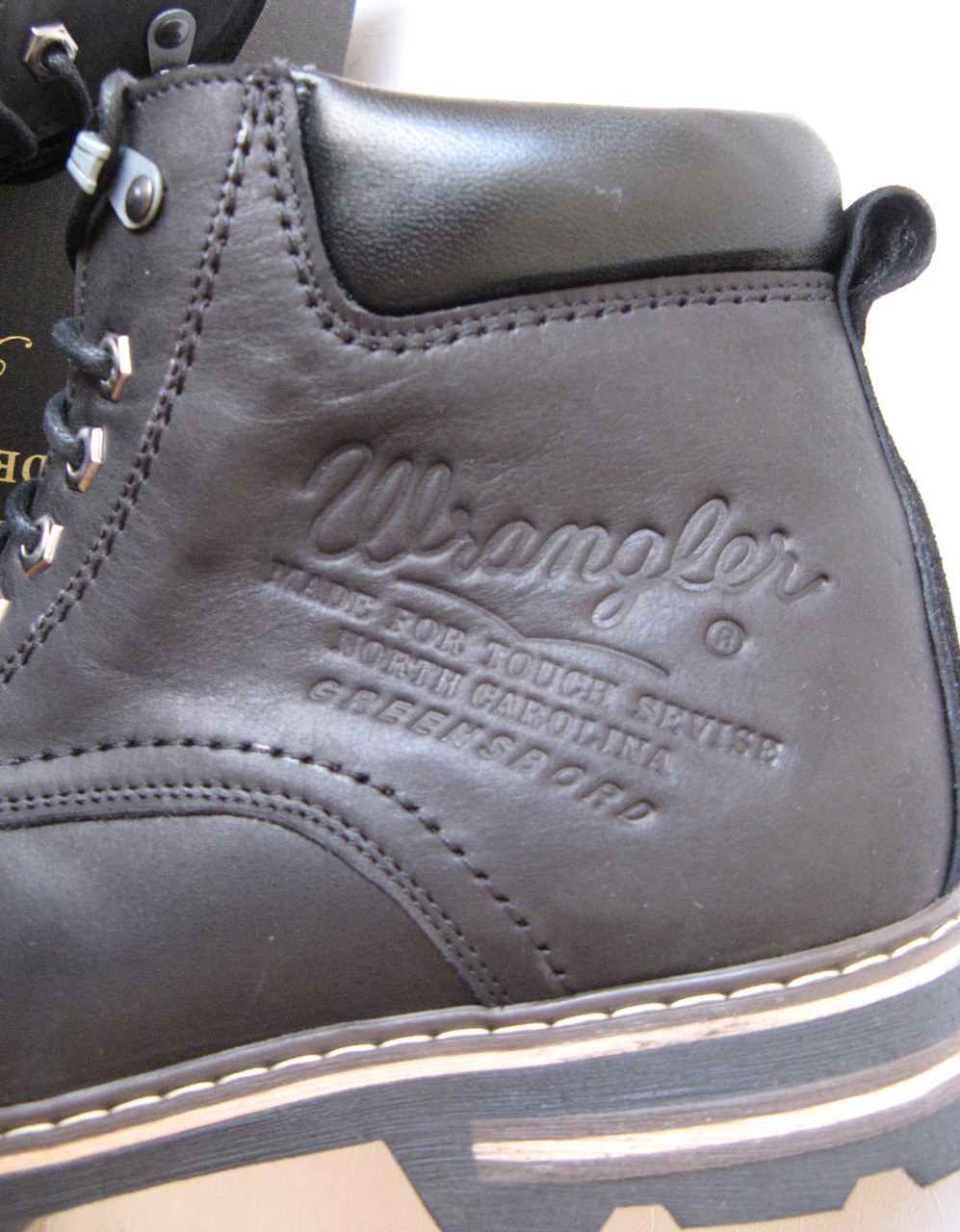 Супер Wrangler! Мужские зимние ботинки черные натуральная кожа обувь в стиле Вранглер сапоги - фото 10 - id-p583644501