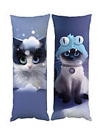 Подушка дакимакура кот декоративная ростовая подушка для обнимания двусторонняя