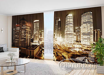 Фото Штори "Вечірній Шанхай" - Будь-який розмір, читаємо опис!