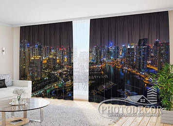 ФотоШторы "Нічне місто" - Будь-який розмір, читаємо опис!