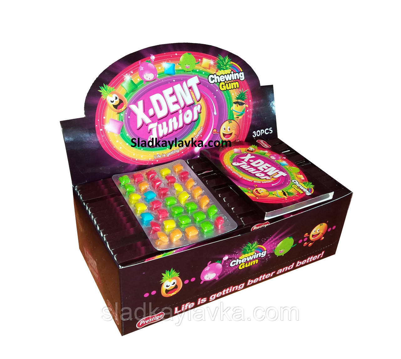 Жувальна гумка X-Dent Junior Подушки 30 шт (Prestige)