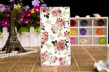 Силіконовий чохол для Sony XA F3111 F3113 F3115 F3112 F3116 з малюнком троянди на білому тлі