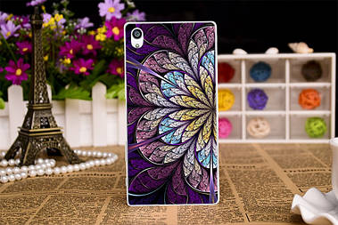 Силіконовий чохол для Sony XA F3111 F3113 F3115 F3112 F3116 з малюнком квітковий візерунок