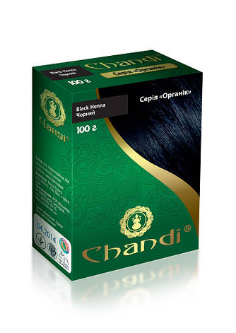 Фарба для волосся Chandi. Серія Органік. Чорний, 100г, фото 2