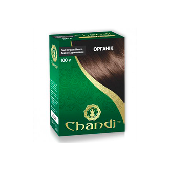 Фарба для волосся Chandi. Серія Органік. Темно-коричневий, 100г, фото 2