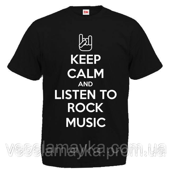 Футболка "Keep calm and listen to rock music", фото 1