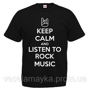 Футболка "Keep calm and listen to rock music"