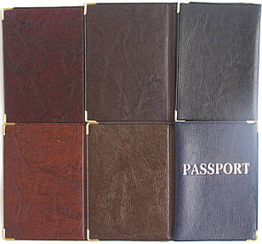 Обкладинка для загран паспорта зі шкірозамінника з написом Passport