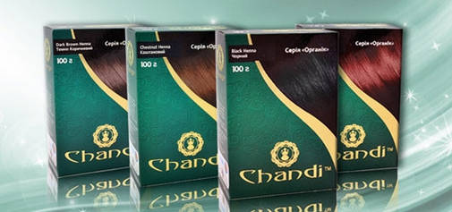 Фарба для волосся Chandi. Серія Органік. Каштановий, 100г, фото 3