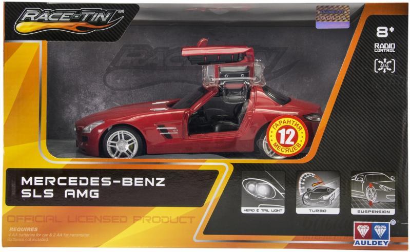 Игрушка автомобиль на Р/У MERCEDES-BENZ-SLS-AMG красный 1:16 Auldey LC258810-2 Поврежденная УПАКОВКА - фото 7 - id-p370936218