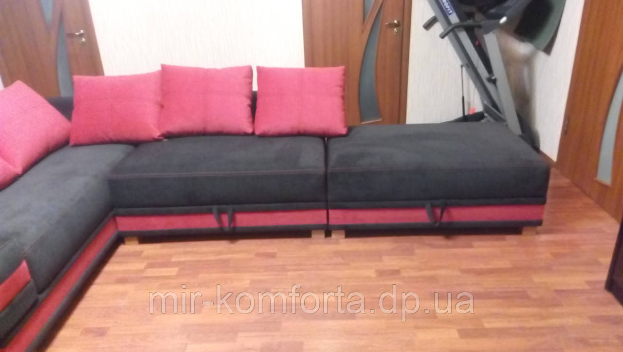 Перетяжка углового дивана в гостиную - фото 3 - id-p584161411