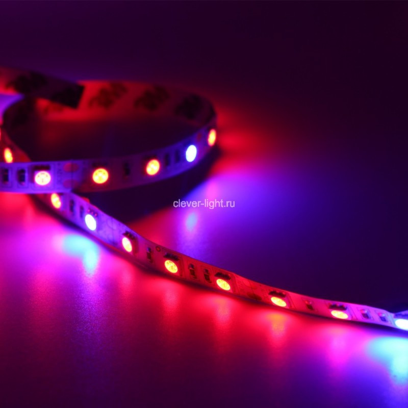 Dilux - Светодиодная фитолента SMD 5050 (60 LED/m) IP20 ( 3красных + 1синий ) - фото 3 - id-p640165641