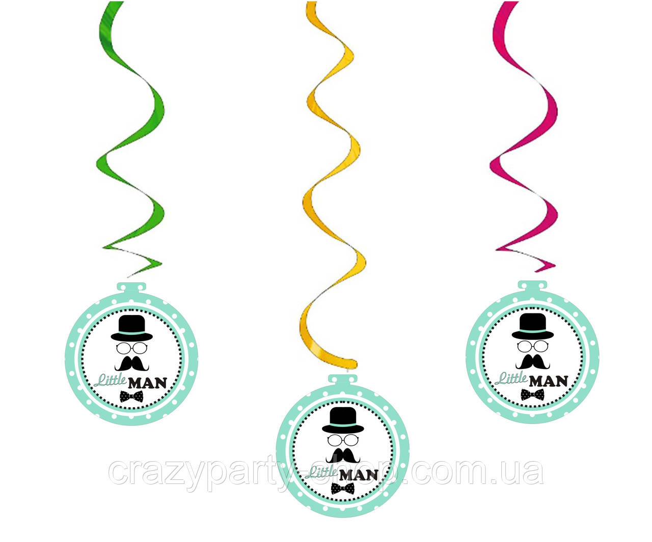 Підвіски спіралки Little man 5 шт, фото 1