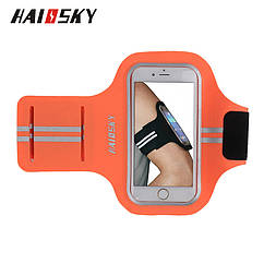 Спортивний чохол на руку для смартфонів Sea&sky розмір телефона 14х7 см оранж